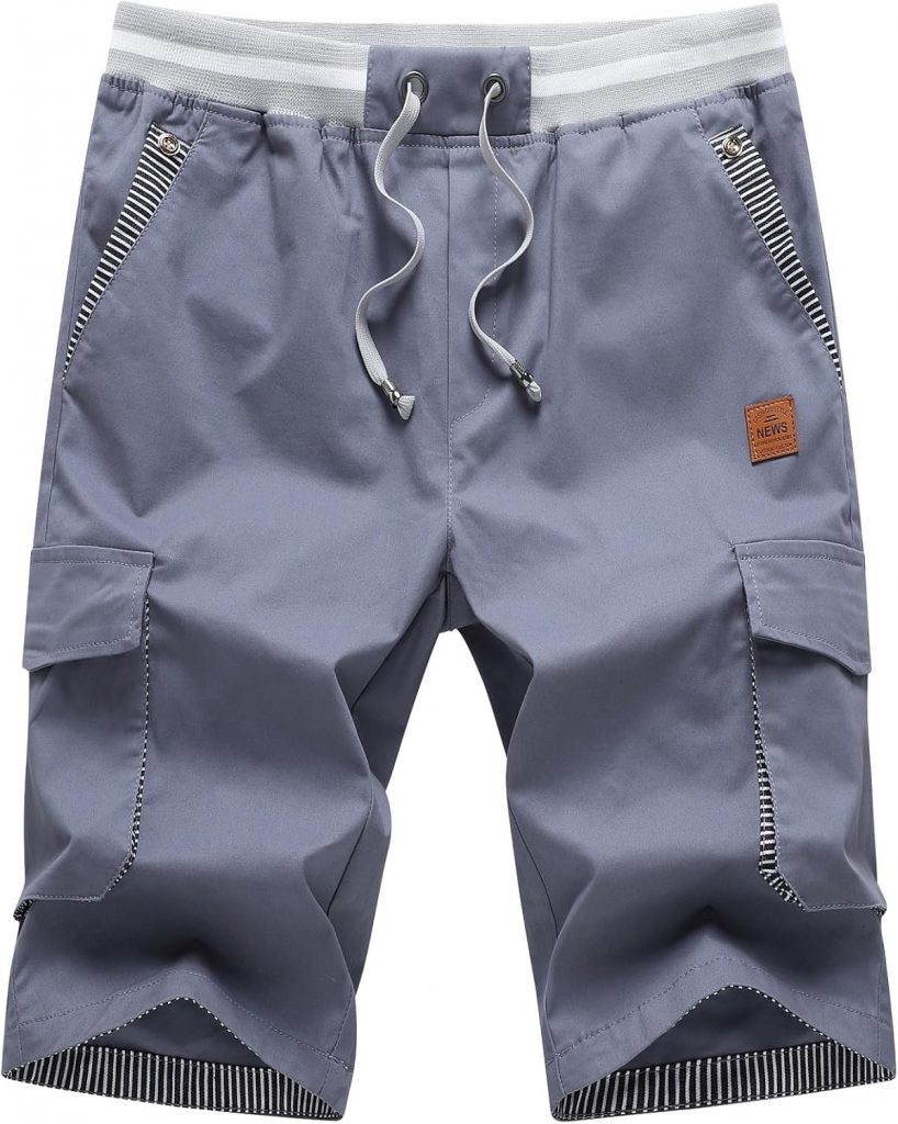 👑 ZOXOZ Kurze Hosen Herren Shorts Sommer Freizeit Chino Baumwolle mit Mehrere Taschen