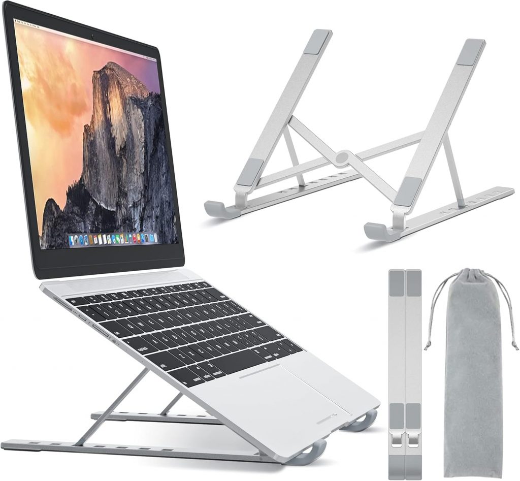 BONTEC Laptop Ständer, Aluminium Multi-Winkel Einstellbar Laptop Stand, 7-Stufe Laptopständer Kompatibel mit Alle Laptops (Unter 17,3 Zoll), Tablet, MacBook, Dell, HP, Huawei, Phones bis zu 20 kg5.40€ 🏷️ Coupon anwenden➡️ https://www.amazon.de/dp/B08JG9W74L/?tag=preisfehlerheute-21