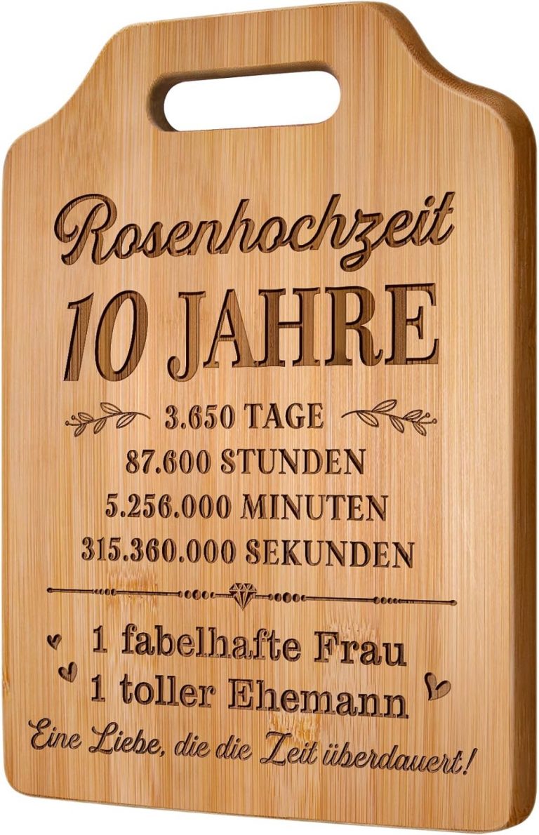 🤴 Rosenhochzeit Geschenke - Graviertes Bambus Schneidebrett, 10 Hochzeitstag Geschenk6,99€ statt 13,99€ - 51,00 % 🔥🚚 Verkauft von GIFTASY und Versand durch Amazon214 Bewertungen: 4.6 / 5.0 ⭐️⭐️⭐️⭐️⭐️🛒 zu Amazon https://www.amazon.de/dp/B0FP9C2ZRH/?amp%3Btag=preisfehlerheute-21&amp%3Bth=1&amp%3Bpsc=1&tag=preisfehlerheute-21