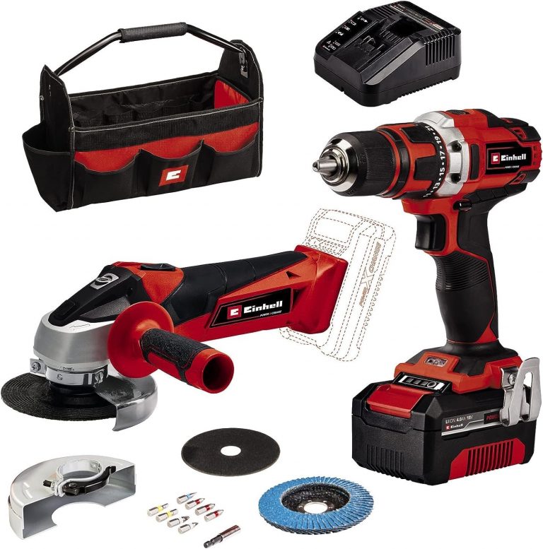 🤴 Einhell Akku-Bohrschrauber TE-CD 18/40 Li + Akku-Winkelschleifer TC-AG 18/115 Li Power X-Change (2x 18 V, inkl. 1x 4 Ah und Ladegerät, Winkelschleifer-Zubehör, Bit-Box, Tasche)158,19€ statt 304,95€ - 49,00 % 🔥🚚 Verkauft von Mitterbauer Online Shop und Versand durch Amazon932 Bewertungen: 4.6 / 5.0 ⭐️⭐️⭐️⭐️⭐️🛒 zu Amazon https://www.amazon.de/dp/B09QQMLTKT/?amp%3Btag=preisfehlerheute-21&amp%3Bth=1&amp%3Bpsc=1&tag=preisfehlerheute-21