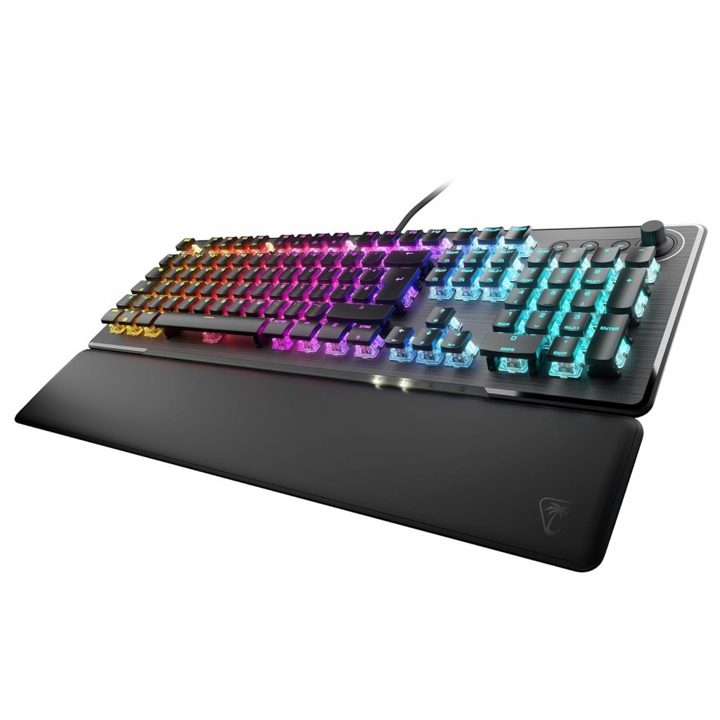 👑 Turtle Beach Vulcan II – Mechanische PC Gaming-Tastatur, Tactile Titan II Schalter, beleuchtete Tasten, abnehmbare Handballenauflage, DE Layout