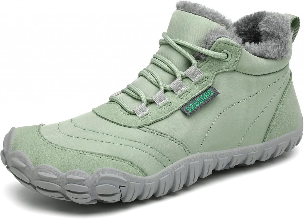 🤴 SAGUARO Winter Barfußschuhe Warm Gefüttert Winterschuhe für Damen Herren,EU Gr.36-