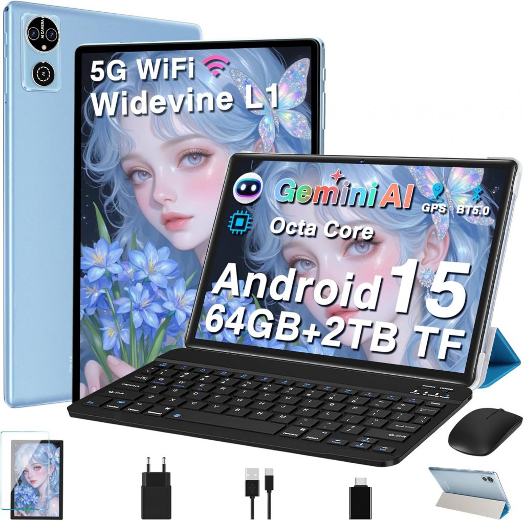 👑 Tablet 10 Zoll Android 15 Tablets mit 64GB+2TB TF, Gemini AI, Widevide L1 FHD IPS, Octa-Core 2.0GHz, 5G+2.4G WLAN, 8MP+5MP, BT5.0, Face ID,6000mAh, BT5.0, GMS Tablet mit Tastatur und Maus - Blau89,99€ statt 186,75€ - 52,00 % 🔥🚚 Verkauft von QUAREMA LTD und Versand durch Amazon257 Bewertungen: 4.6 / 5.0 ⭐️⭐️⭐️⭐️⭐️🛒 zu Amazon https://www.amazon.de/dp/B0FN3ZN429/?amp%3Btag=preisfehlerheute-21&%3Bamp%3Bth=1&%3Bamp%3Bpsc=1&tag=preisfehlerheute-21