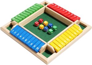 JurciCat Shut The Box Würfelspiel 2-4 Spieler 8 Würfel Klassische tischspiele Familie holzbrett Mathe-Spiele Für klassenzimmer zuhause Party oder Kneipe7,89€ statt 15,99€➡️ https://www.amazon.de/dp/B0CNGGQJT1/?tag=preisfehlerheute-21