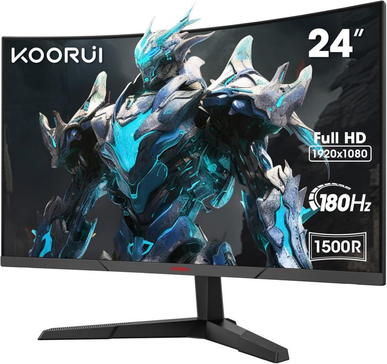 KOORUI 24 Zoll Curved Gaming Monitor, 1ms 180Hz FHD PC Bildschirm 1500R, Adaptive Sync VESA 100x100mm HDMI 2.0/DP 1.2, Schwarz 24E6CA89,99€ statt 129,99€➡️ https://www.amazon.de/dp/B0C23M7Y9V/?tag=preisfehlerheute-21