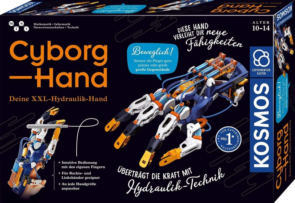 🤴 KOSMOS 620844 Cyborg-Hand – hydraulisch gesteuerte XXL-Roboter-Hand, größenverstellbar, auch für Linkshänder geeignet, Experimentierkasten für Kinder ab 10-14 Jahre26,99€ statt 39,99€ – 33,0 🔥🚚 Verkauft durch Amazon und Versand durch Amazon3,001 Bewertungen: 4.6 / 5.0 ⭐️⭐️⭐️⭐️⭐️🛒 zu Amazon https://www.amazon.de/dp/B083XR4H78/?th=1&tag=preisfehlerheute-21#038;psc=1&tag=preisfehlerheute-21