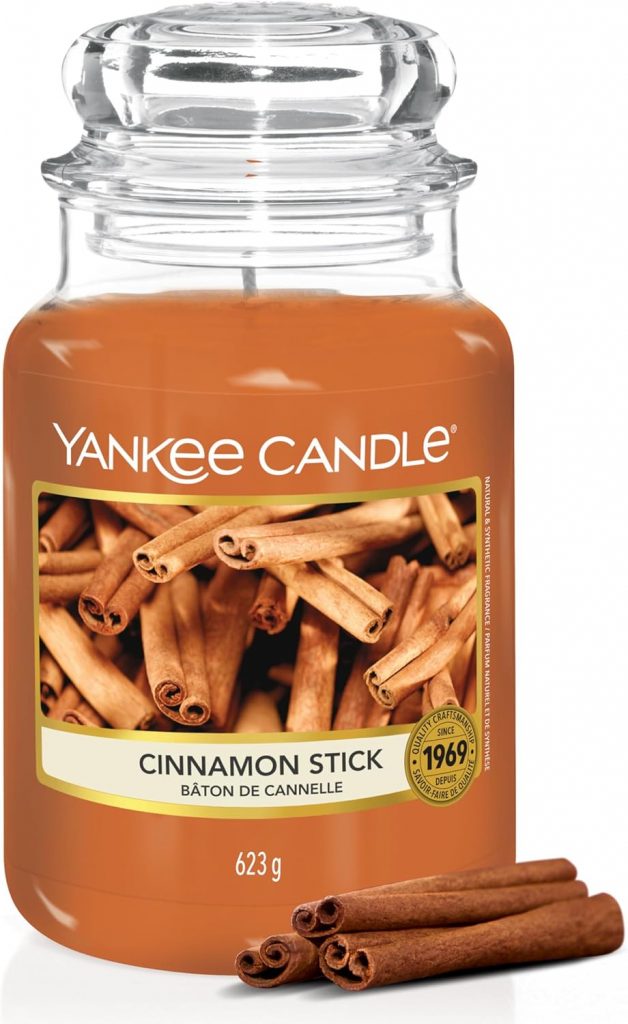 🤴 Yankee Candle Duftkerze im Glas (gro&szlig;) | Cinnamon Stick | Kerze mit langer Brenndauer bis zu 150 Stunden | Perfekte Geschenke f&uuml;r Frauen