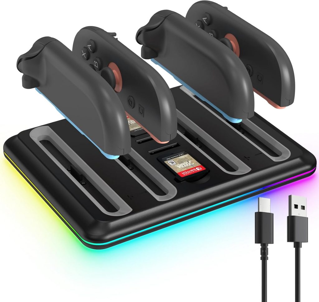 Aceshop Switch Controller Ladestation für Nintendo Switch 2, Controller Ladestation Kompatibel mit JoyCons NS 2 Joy Con Halterung ladestation mit LED Ladeanzeige, Typ-C USB Ladekabel4.74€ 🏷️ Coupon anwenden➡️ https://www.amazon.de/dp/B0F4J6Y128/?tag=preisfehlerheute-21