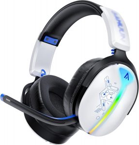 Buwnia Gaming Headset Wireless, Headset mit Mikrofon für ps5 ps4, PC, Switch, Bluetooth 5.3, 7.1 Surround Sound, Extrem niedrige Latenz(<25ms), 40 Stunden, RGB Lichter, Weiß24,99€ statt 49,99€➡️ https://www.amazon.de/dp/B0FGJFQLV1/?tag=preisfehlerheute-21