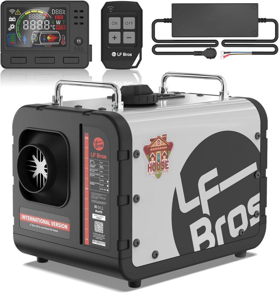 👑 LF Bros 5 kW Dieselheizung -12V/24V/220-240V Standheizung Diesel – Diesel Lufterhitzer mit Fernbedienung und LCD-Display-Schnelles Aufheizen für Garage Camping Wohnmobil(Weiß)199,98€ statt 237,98€ – 16,0 🔥🚚 Verkauft von LF Bros Official Store und Versand durch Amazon553 Bewertungen: 4.2 / 5.0 ⭐️⭐️⭐️⭐️🛒 zu Amazon https://www.amazon.de/dp/B0C7BG7L9H/?th=1&tag=preisfehlerheute-21#038;psc=1&tag=preisfehlerheute-21