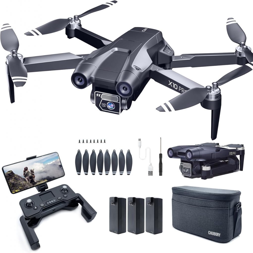 CHUBORY X10 PRO GPS-Drohne mit Kamera für Erwachsene 4K UHD, 90 Minuten Flugzeit, 1000 Meter Steuerreichweite, automatische Rückkehr, Folge-Modus, bürstenloser Motor, 5G RC-Quadcopter für Anfänger139,99€ statt 319,99€➡️ https://www.amazon.de/dp/B0FHJZPYC7/?tag=preisfehlerheute-21