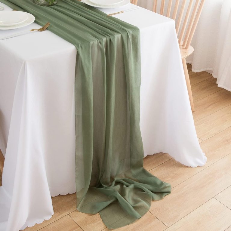 CHUQING Tischläufer Grün Chiffon Tischläufer Hochzeit Salbeigrün Stoff Hellgrün Table Runner Eukalyptus Grün Läufer Tisch Mintgrün,3 m x 70 cm11,50€ statt 14,99€➡️ https://www.amazon.de/dp/B0BZV1S1TJ/?tag=preisfehlerheute-21