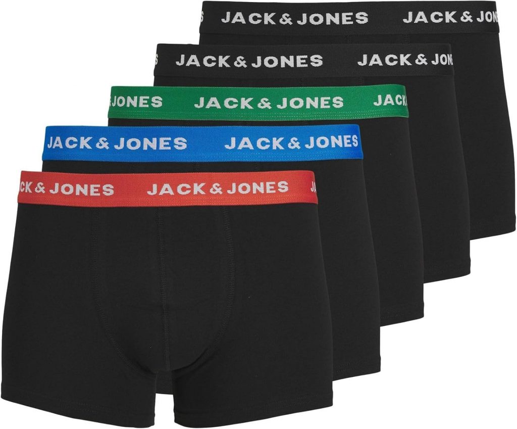🤴 JACK & JONES Male Trunks 5er-Pack Herrenunterw&auml;sche in Gr&ouml;&szlig;e XS&ndash;XXL