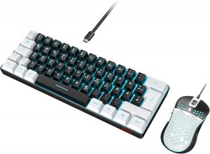 RedThunder 60% RGB Verkabelte Gaming Tastatur und Maus Set, Mini Gaming Tastatur, 62 Tastatur, DE Layout, Ultraleichte 7200 DPI Maus mit Wabenkonstruktion für PC MAC PS5 Xbox Gamer (Schwarz-Weiß)33,99€ statt 52,99€➡️ https://www.amazon.de/dp/B0D4QCCR41/?tag=preisfehlerheute-21