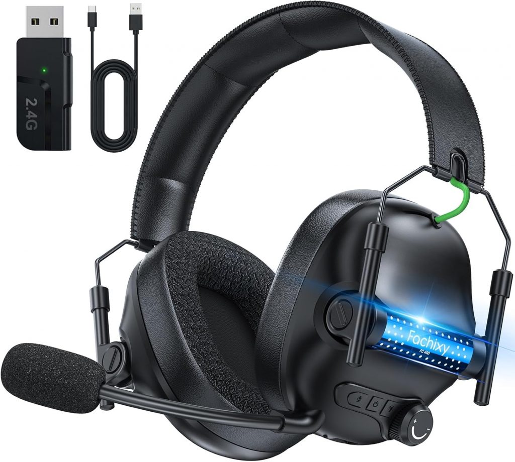 FC400 Wireless Gaming Headset, 2.4GHz Gaming Kopfhörer Kabellos mit Mikrofon für PS5, PS4, PC, Switch, Bluetooth 5.4…