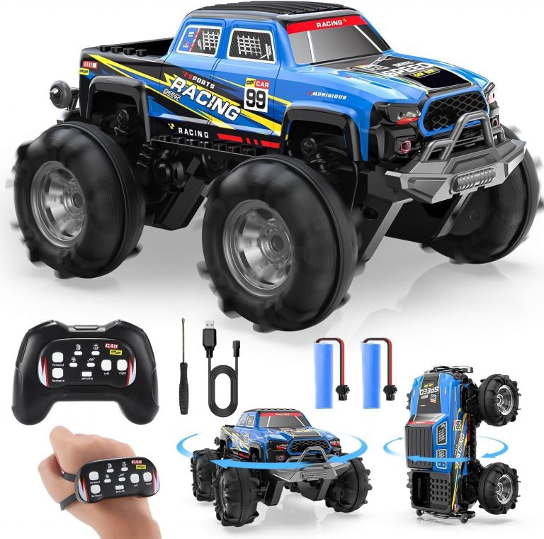 DEERC Amphibischer RC-Monstertruck/Boot, IPX7 wasserdichtes ferngesteuertes Auto mit Gestensteuerung, 2.4GHz 4WD RC-Auto,360°Drehung, LED-Licht, 40 Minuten Spielzeit, Spielzeug für Kinder 6–12(Blau)18.99€ statt 49.99€➡️ https://www.amazon.de/dp/B0DZSMHC89/?tag=preisfehlerheute-21