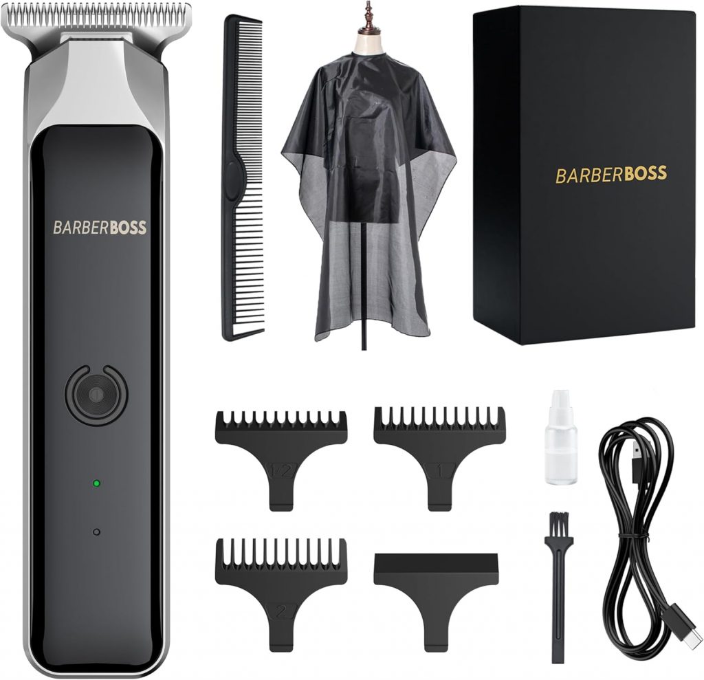 BarberBoss Bart- und Haarschneider, Gesichtsschneider für Herren, Detailtrimmen mit T-Klinge aus Stahl, kompaktes und leistungsstarkes Design, wiederaufladbar über USB, rotes/grünes Licht, QR-209011.81€ statt 36.56€➡️ https://www.amazon.de/dp/B0CG9Y7R68/?tag=preisfehlerheute-21