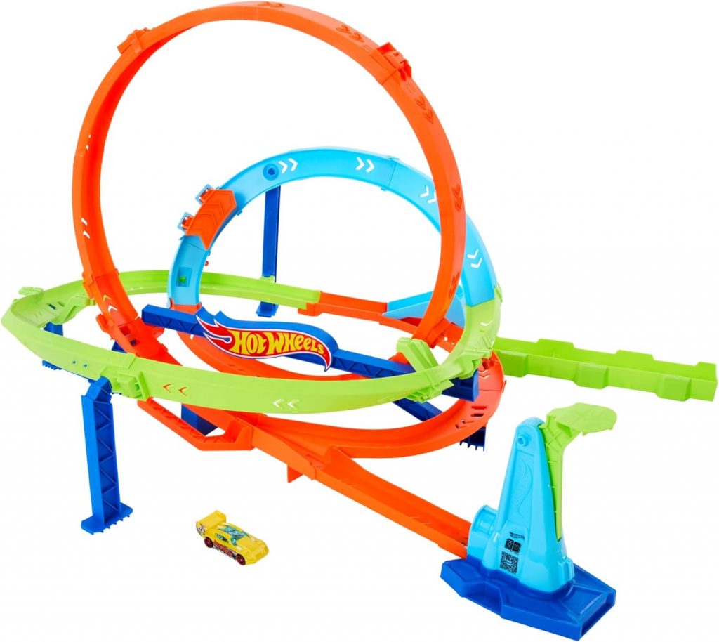 HOT WHEELS Let's Race Netflix - Looping-Zyklon-Challenge - Action-Trackset mit 2 Spielmöglichkeiten, Bumerang-Loopings und Fahrzeug im Maßstab 1:64, mit Tragegriff, ab 4 Jahren, HXM9438,18€ statt 52,99€➡️ https://www.amazon.de/dp/B0CKJ6WGWW/?tag=preisfehlerheute-21