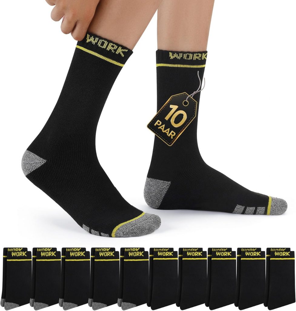 Mowenti Arbeitssocken Herren Socken 47-50 WORK Herrensocken Dicke Strümpfe Frottee Schwarz Baumwollsocken Warme Winter Baumwolle Lange Grau Männer Socks 10 Paar11,99€ ➡️ https://www.amazon.de/dp/B0D99QKZ81/?tag=preisfehlerheute-21