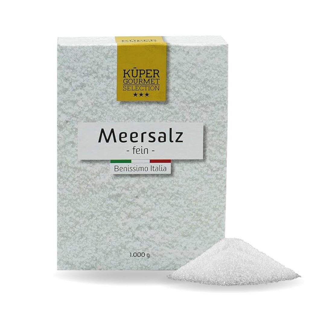 Küper Selection Meersalz – 1000g feines Salz zum Würzen und Verfeinern – ohne Zusätze oder chemische Nachbehandlung1,99€ statt 2,49€➡️ https://www.amazon.de/dp/B091N2RJBC/?tag=preisfehlerheute-21