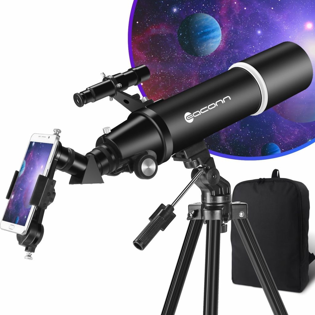 👑 Teleskop, Astronomie Teleskop für Erwachsene, 80mm Aperture 600mm Tragbares Reiseteleskop für Anfänger & Kinder mit Stativ Telefon Adapter Rucksack89,99€ statt 119,99€ – 26,0 🔥🚚 Verkauft von Inter-Stellar und Versand durch Amazon1,024 Bewertungen: 4.3 / 5.0 ⭐️⭐️⭐️⭐️🛒 zu Amazon https://www.amazon.de/dp/B0D3TG8VVY/?th=1&tag=preisfehlerheute-21#038;psc=1&tag=preisfehlerheute-21