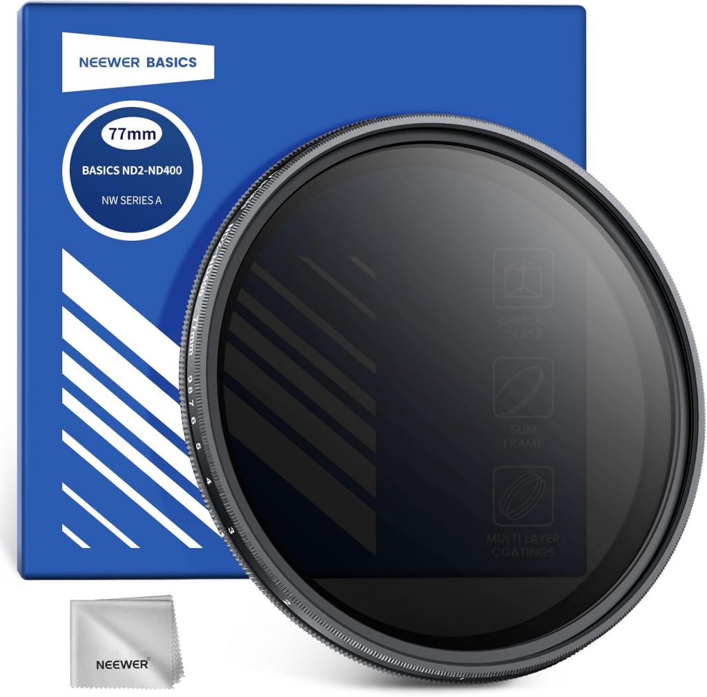 👑 NEEWER BASICS 77mm variabler ND Filter, ND2-400 1-9 Stops Lichtreduzierung, drehbarer variabler Graufilter Neutraldichtefilter mit Anti Fingerabdruck Beschichtung, schlanker Rahmen für Kameraobjektive24,47€ statt 35,99€ - 33,00 % 🔥🚚 Verkauft von RUIHOTOR und Versand durch Amazon38 Bewertungen: 4.6 / 5.0 ⭐️⭐️⭐️⭐️⭐️🛒 zu Amazon https://www.amazon.de/dp/B0FG2T64YB/?amp%3Btag=preisfehlerheute-21&%3Bamp%3Bth=1&%3Bamp%3Bpsc=1&tag=preisfehlerheute-21