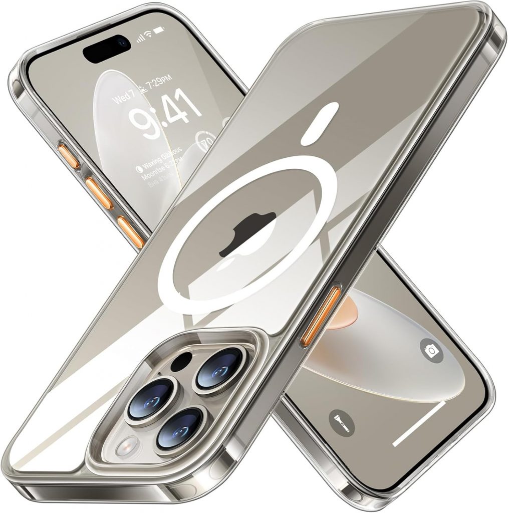 TORRAS für iPhone 15 Pro Max Hülle für Magsafe (TOP Militärschutz & Magnetkraft) Extrem Haltbarkeit Hülle iPhone 15 Pro Max Case Stoßfest Samtige Touch Dünn Handyhülle Transparent, Diamond-Mag19,34€ statt 25,99€➡️ https://www.amazon.de/dp/B0CB5SD3WQ/?tag=preisfehlerheute-21