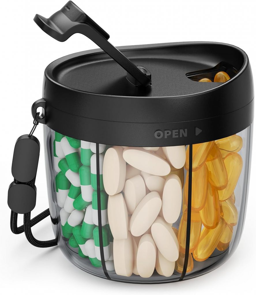 👑 AUVON Tablettenbox 7 Tage, Rund Medikamentenbox mit 7 Großen Fächern & Breiter Öffnung für einfache Anwendung, Tragbare Pillendose für Unterwegs Vitamine Fischöl Medikamente Nahrungsergänzungsmittel7,59€ statt 10,99€ - 31,00 % 🔥🚚 Verkauft von AUVON und Versand durch Amazon249 Bewertungen: 4.6 / 5.0 ⭐️⭐️⭐️⭐️⭐️🛒 zu Amazon https://www.amazon.de/dp/B0F1FT62X1/?amp%3Btag=preisfehlerheute-21&%3Bamp%3Bth=1&%3Bamp%3Bpsc=1&tag=preisfehlerheute-21