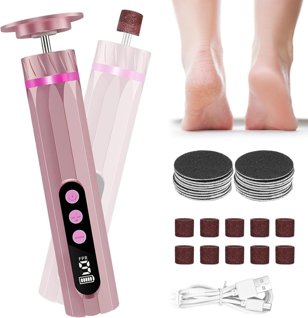 Hornhautentferner Elektrisch, 2 in 1 Wiederaufladbar Elektrischer Hornhautentferner mit 9 Geschwindigkeiten Pediküre Set Fußpflege Elektrisch mit Wechselbaren Schleifscheiben, Foot Glow, Rosa2.99€ ➡️ https://www.amazon.de/dp/B0FPF2GZH7/?tag=preisfehlerheute-21