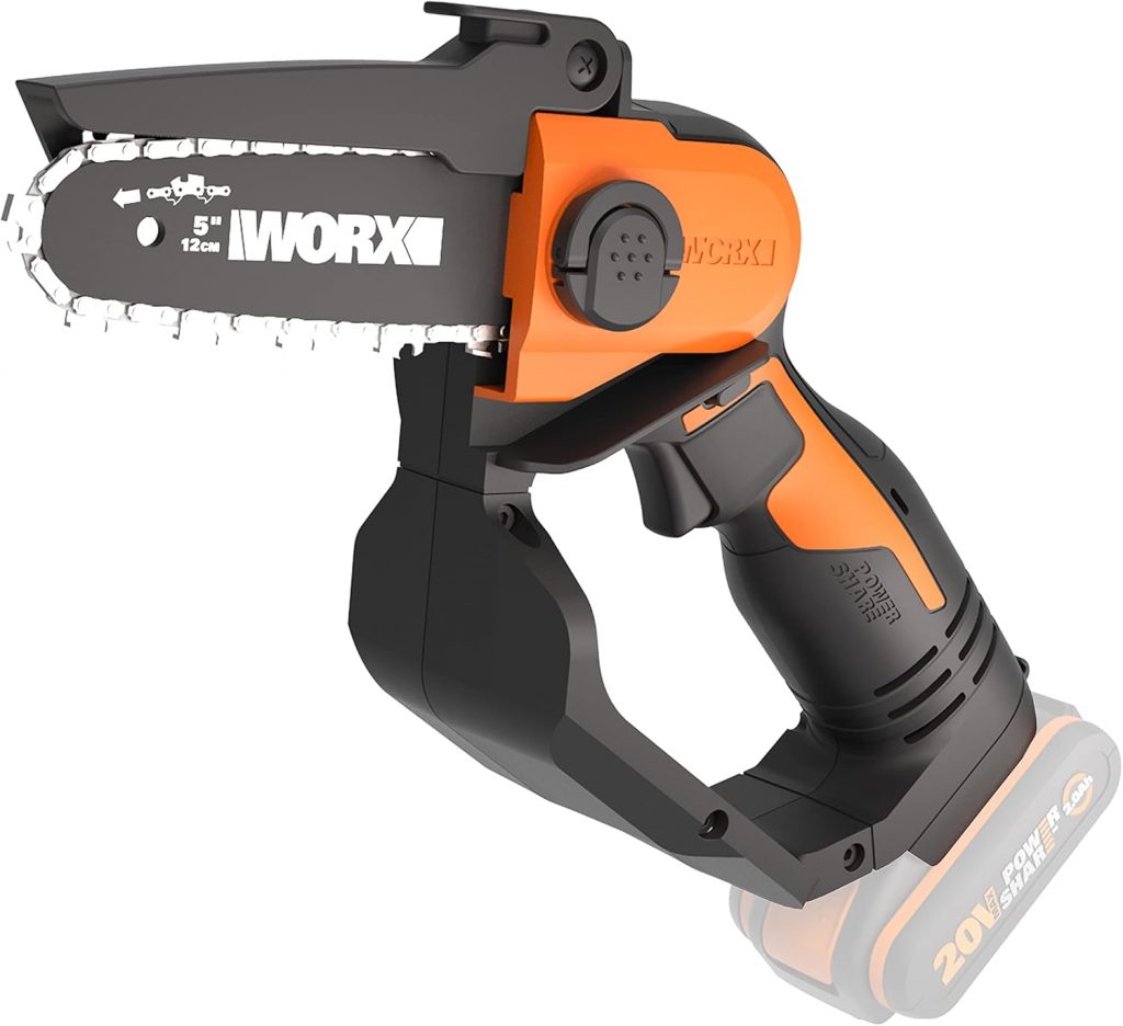 👑 WORX WG324E.9 Akku-Einhand-Astsäge 20V – 12cm Schwertlänge – leicht & bequem – PowerShare kompatibel – ohne Akku und Ladegerät