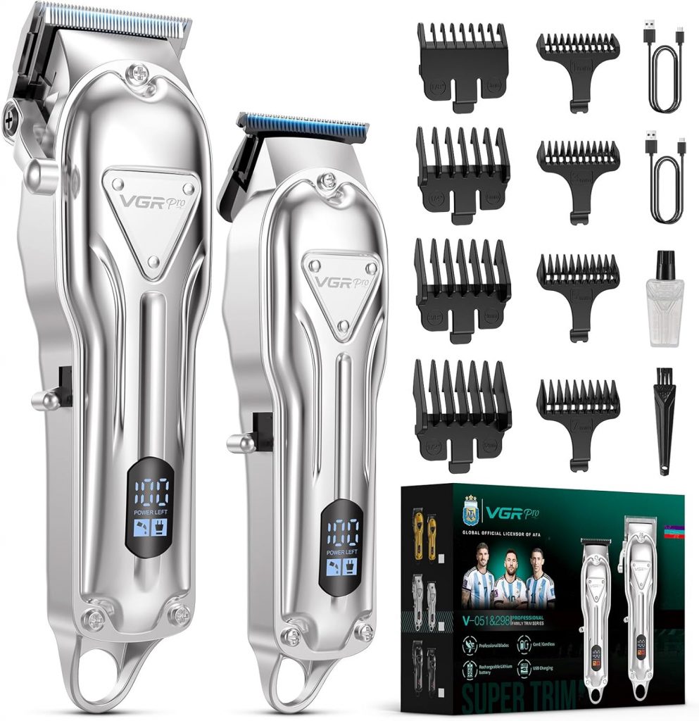 Vgrpro Haarschneidemaschine, Schnurlose Haarschneider Herren und Trimmer Herren Set, Haarschneide set mit langer…