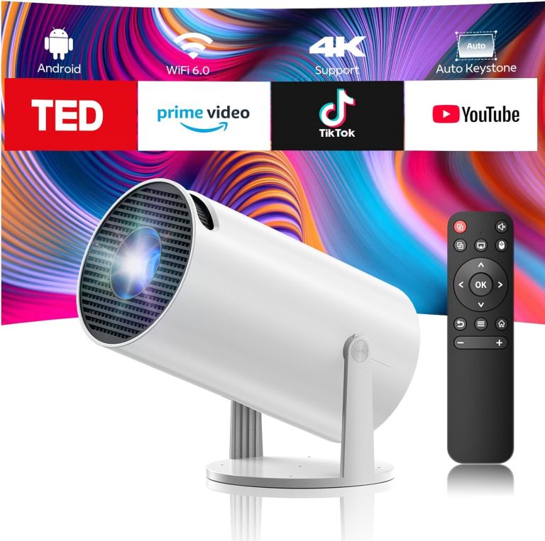 Mini Beamer 4K, Smart Beamers 1080p mit WiFi6 und Bluetooth5.0, 220°-Dreh Klein Beamer 4k Heimkino Android11.0 Projektor Kinder mit HDMI/TV-Stick/USB/Laptop49,99€ statt 59,49€➡️ https://www.amazon.de/dp/B0FBVF8XN6/?tag=preisfehlerheute-21