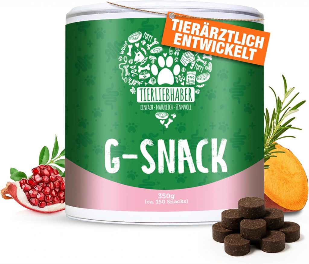 TIERLIEBHABER G-Snack Hundeleckerli – Ergänzung gegen unerwünschte Mitbewohner bei Hunden – Hunde Leckerlis zur Unterstützung bei Hund Darmflora aufbauen – 350g (ca. 115 Drops) Dog Treats30,32€ statt 43,90€➡️ https://www.amazon.de/dp/B0FR45FX3D/?tag=preisfehlerheute-21