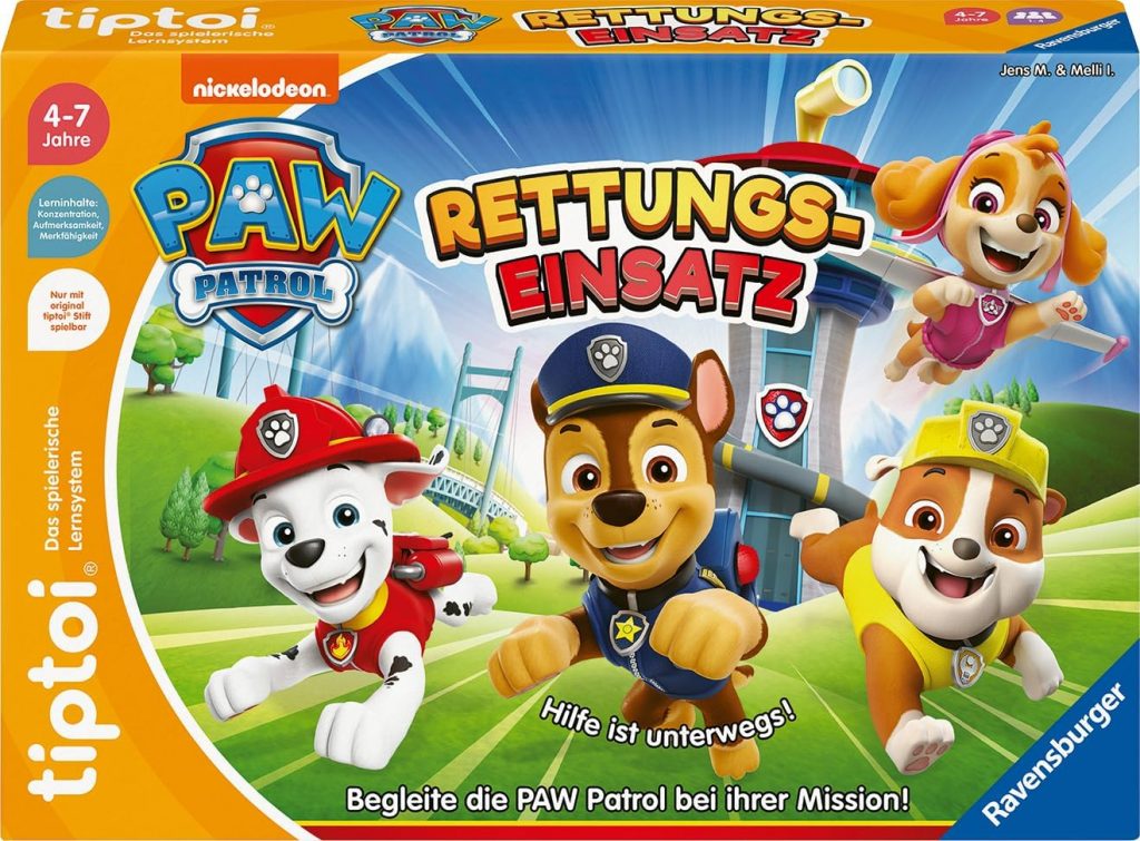 🤴 Ravensburger tiptoi Spiel 00202 - PAW Patrol Rettungseinsatz - Lernspiel ab 4 Jahren, lehrreiches Lizenzspiel für Jungen und Mädchen, für 1-4 Spieler12,99€ statt 19,98€ - 36,00 % 🔥🚚 Verkauft durch Amazon und Versand durch Amazon201 Bewertungen: 4.8 / 5.0 ⭐️⭐️⭐️⭐️⭐️🛒 zu Amazon https://www.amazon.de/dp/B0CSZ8P1G9/?amp%3Btag=preisfehlerheute-21&tag=preisfehlerheute-21