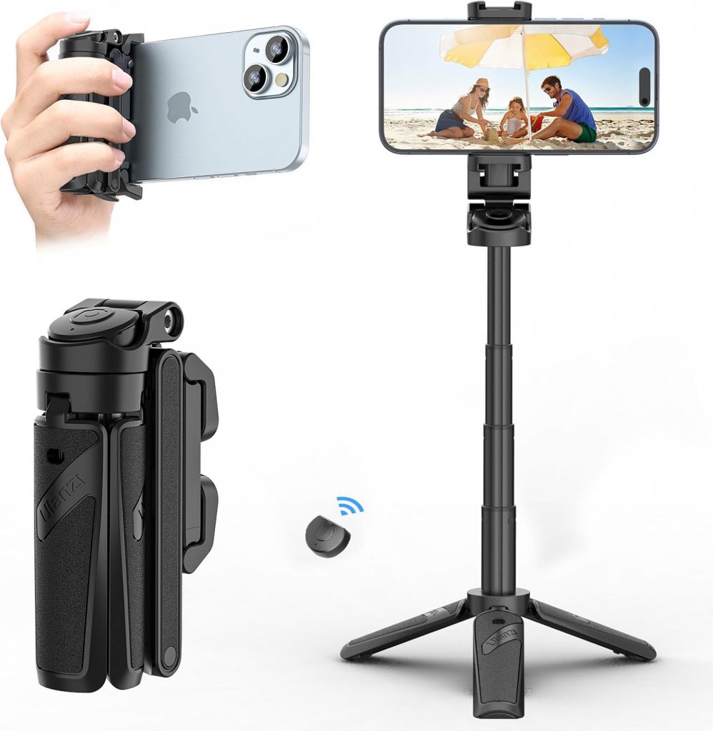 Ulanzi JJ02 Handy Stativ Ständer, 3 in 1 Bluetooth Selfie Stick Handy Griff Capgrip mit Fernbedienung, Ausziehbares Mini Stativ Handyhalterung für iPhone/Samsung/Android Smartphones, 2 Kaltschuh25,49€ statt 29,99€➡️ https://www.amazon.de/dp/B0CRTX3GNR/?tag=preisfehlerheute-21