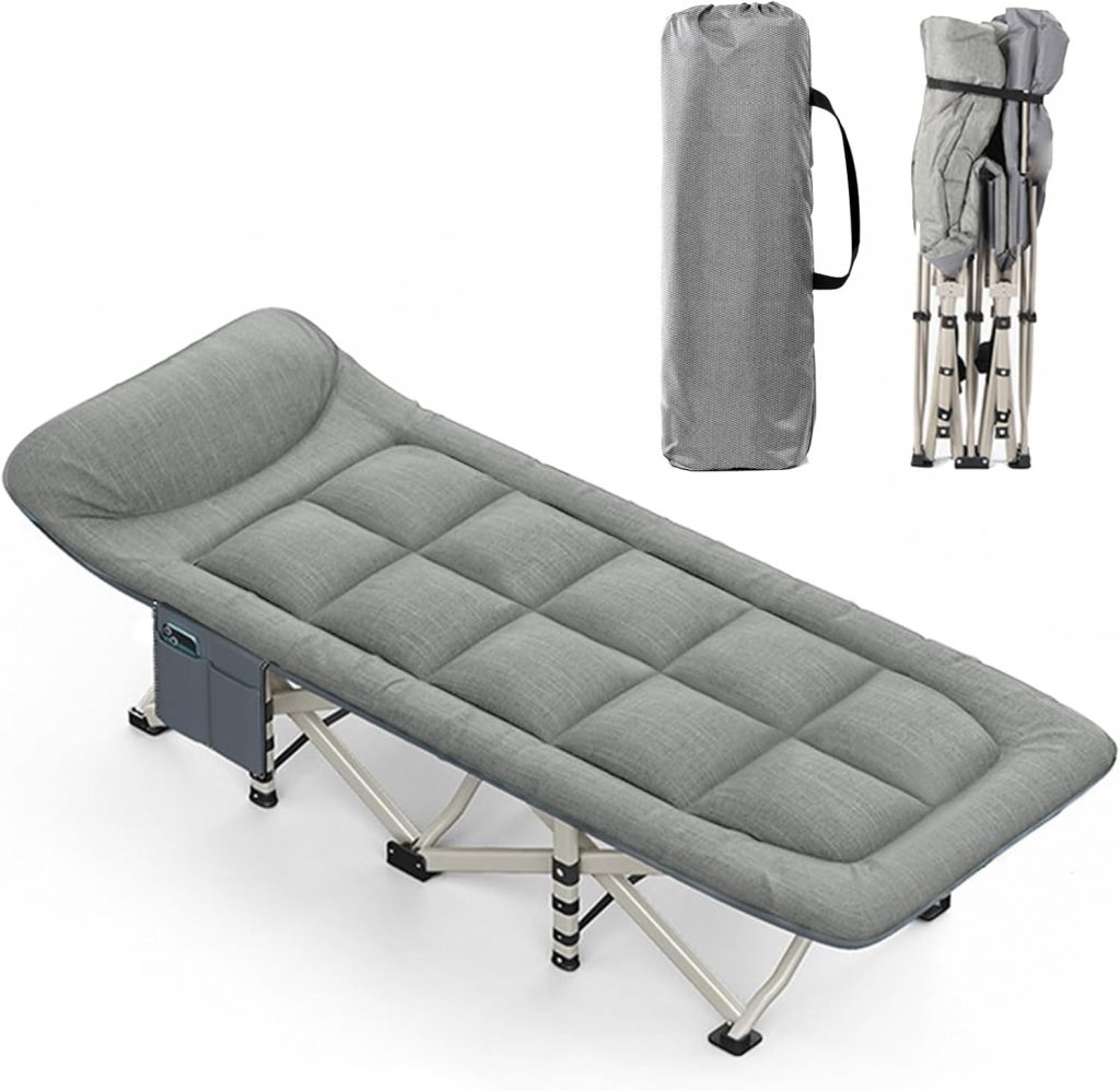 CALIYO Campingbett Feldbett Klappbar, Gästebett klappbar bis 200 kg, 190 x 68 x 40 cm, Filedbett Gästebett mit Aufbewahrungstasche für Camping, Garten, Innen- und Außenbereich (Hellgrau)55,99€ statt 79,99€➡️ https://www.amazon.de/dp/B0FB3QRKPZ/?tag=preisfehlerheute-21