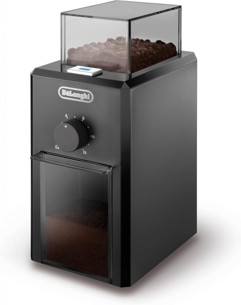 🤴 De'Longhi KG79 KG 79 Professionelle Kaffeemühle für bis zu 12 Tassen, Kunststoffgehäuse, schwarz