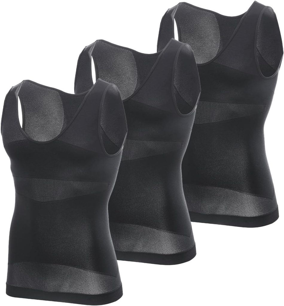 MEETYOO Herren Kompression Tank Top Shirt Shapewear Unterhemd Männer Sport Shirt Muskelshirts Fitness Workout Schnelltrocknend Atmungsaktiv