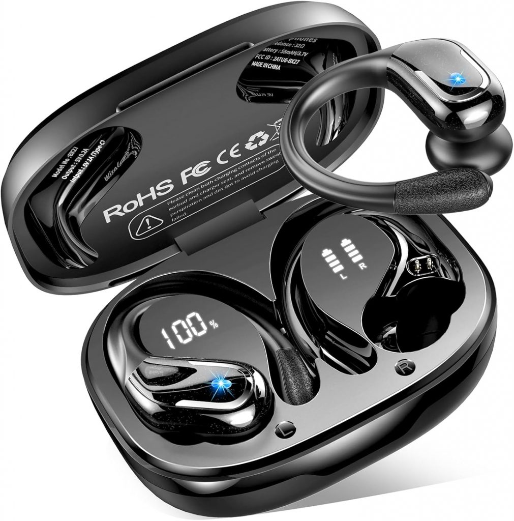 Bluetooth 5.4 Kopfhörer Sport, 75Std HiFi-Stereo Kopfhörer Kabellos Bluetooth, IP-X8 Wasserdicht Tiefer Bass Wireless Headphones, 4 ENC Noise Cancelling Mic Earbuds, USB-C in-ear Ohrhörer Joggen Gym25,49€ statt 129,99€➡️ https://www.amazon.de/dp/B0G4QSSR4J/?tag=preisfehlerheute-21