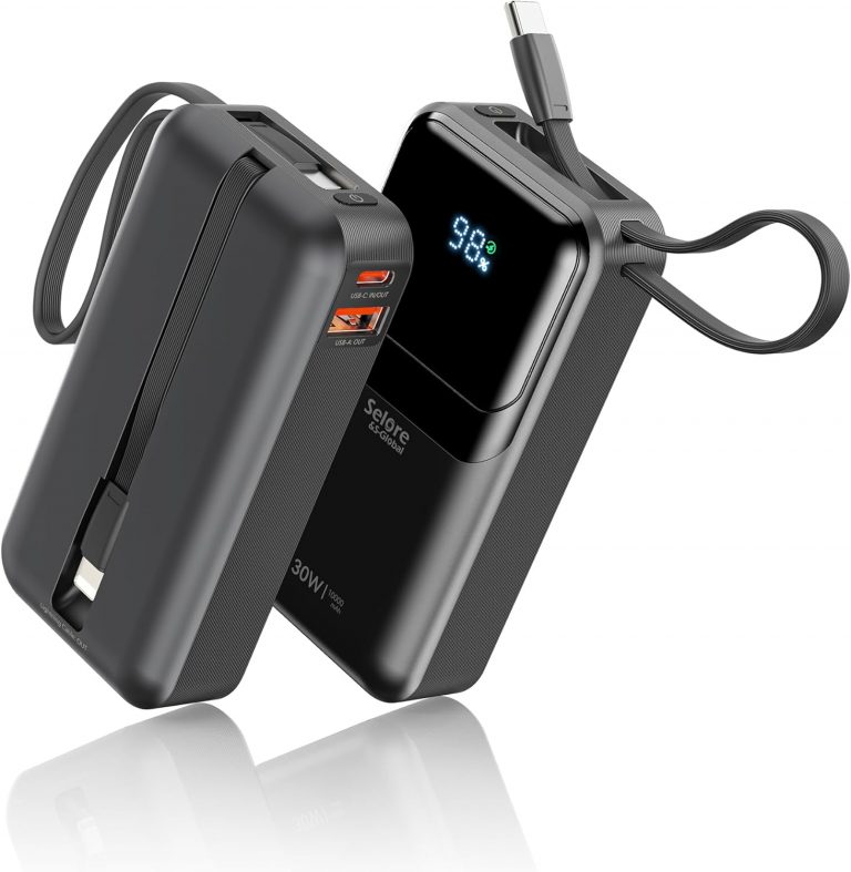 Selore&S-Global Power Bank, 10000mAh 30W Powerbank USB C Schnellladefunktion, Externe Handyakkus mit Kabel, 4 Anschlüsse, Akkupack für iPhone 17 16 15 14 Samsung Galaxy MacBook Air iPad Pro Tablet9.79€ ➡️ https://www.amazon.de/dp/B0DX1SK4BQ/?tag=preisfehlerheute-21