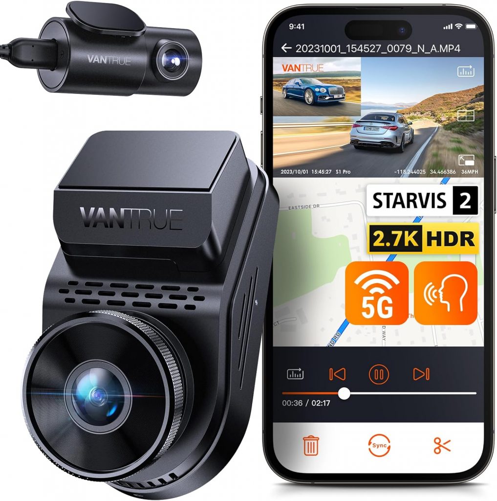 VANTRUE S1 Pro Dashcam Auto Vorne Hinten 2,5K+1080P, 60FPS Dash Cam mit 5GHz WiFi & GPS, Dual STARVIS 2 Auto Kamera mit Parküberwachung, Nachtsicht, G-Sensor, Loop-Aufnahme, APP Steuerung, Max 512GB159,97€ statt 199,99€➡️ https://www.amazon.de/dp/B0CL62ZYTH/?tag=preisfehlerheute-21
