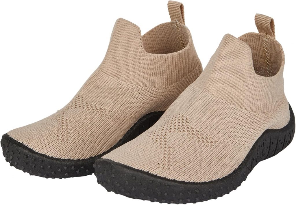Sterntaler Badeschuhe knöchelhoch – Unisex Baby Aquaschuhe schnelltrocknend – mit ergonomischer Sohle – Flexibles Funktionsmaterial – Bequeme Strand Slipper – Kinder Bademode – Farbe beige, Größe