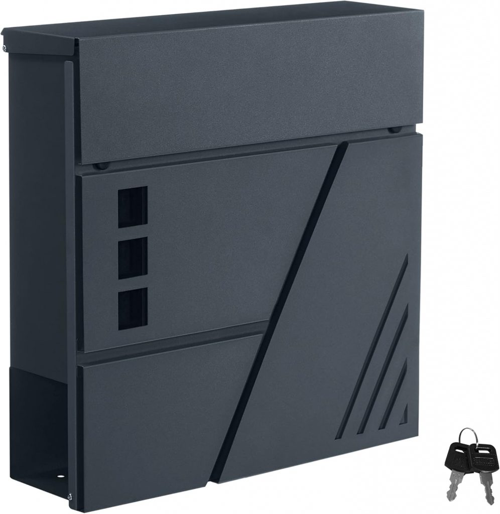 SONGMICS Briefkasten, Wandbriefkasten mit Sichtfenster, für Haustür, mit Schloss und Schlüsseln, anthrazit GMB053G0226,99€ statt 40,39€➡️ https://www.amazon.de/dp/B0987LJ3SK/?tag=preisfehlerheute-21