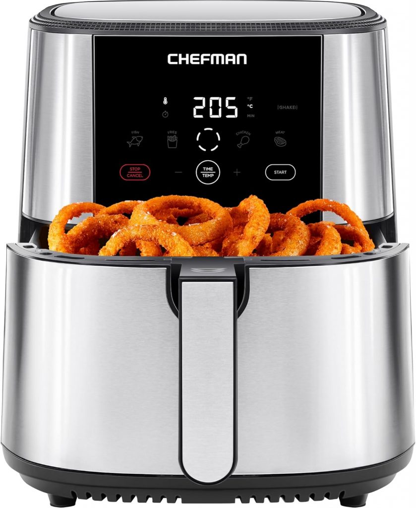 Chefman TurboFry Touch Heißluftfritteuse, XL 7.6-L Familiengröße, One-Touch Digitale Voreinstellungen, Pommes…