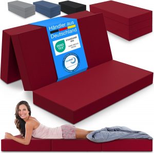 ELONEO Klappmatratze, Gästematratze, 3-teilige Faltmatratze, Schaumstoff extra dick (15cm), waschbar, Bandscheibenwürfel, klappbar, Faltbare Matratze, Erwachsene (Rot, 160 x 195 x 15 cm)161,49€ statt 189,99€➡️ https://www.amazon.de/dp/B0DBZHGNSZ/?tag=preisfehlerheute-21