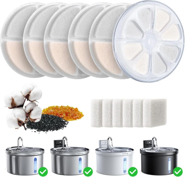 FEELNEEDY 6pcs Ersatzfilter+6pcs Wasserpumpenschwamm für Katzenbrunnen, gesunde und hygienische Filter für Haustier Wasserspender FN-W08/W08L (Ersatzfilter-Aktivkohle)12,71€ statt 15,99€➡️ https://www.amazon.de/dp/B0D1K826GX/?tag=preisfehlerheute-21
