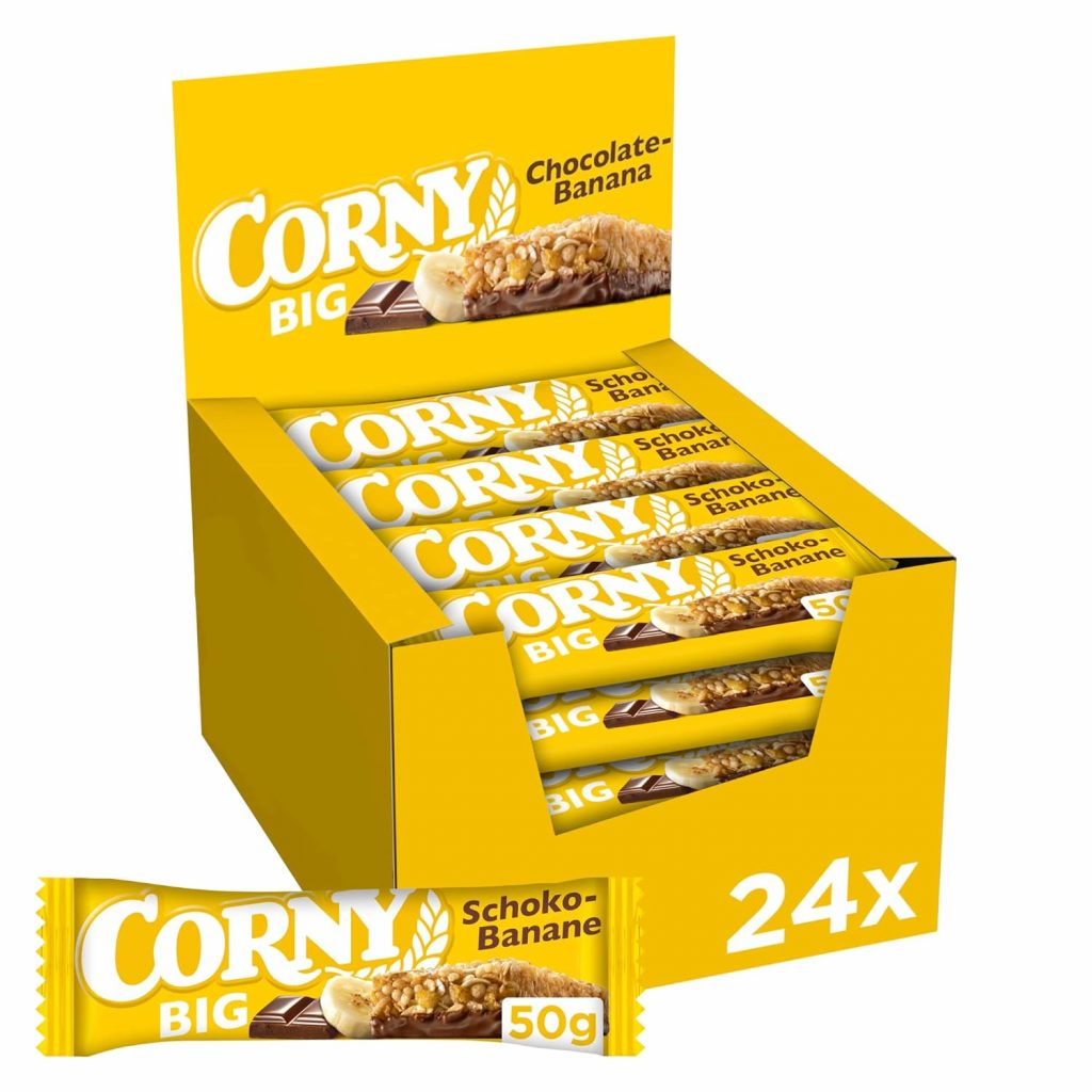 🤴 Müsliriegel | Corny BIG | Schoko-Banane | Mit Schokolade und Banane | Großpackung 24x50g