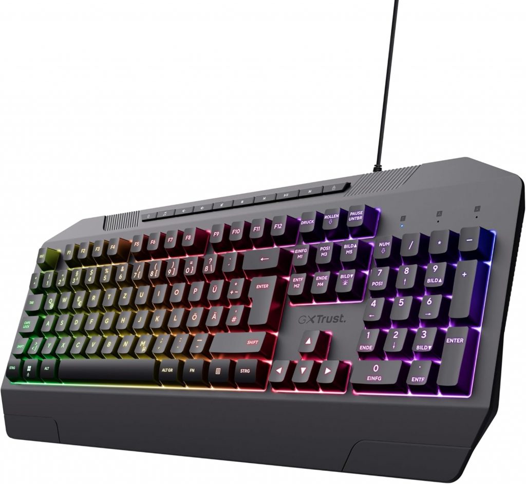 Trust Gaming GXT 836 Evocx Gaming Tastatur mit Deutsches QWERTZ Layout, 78% Recyclingkunststoff, RGB-Beleuchtung, Anti-Ghosting, Medientasten, Gaming Keyboard USB für PC/Laptop – Schwarz19,99€ statt 24,99€➡️ https://www.amazon.de/dp/B0CLS8P63V/?tag=preisfehlerheute-21