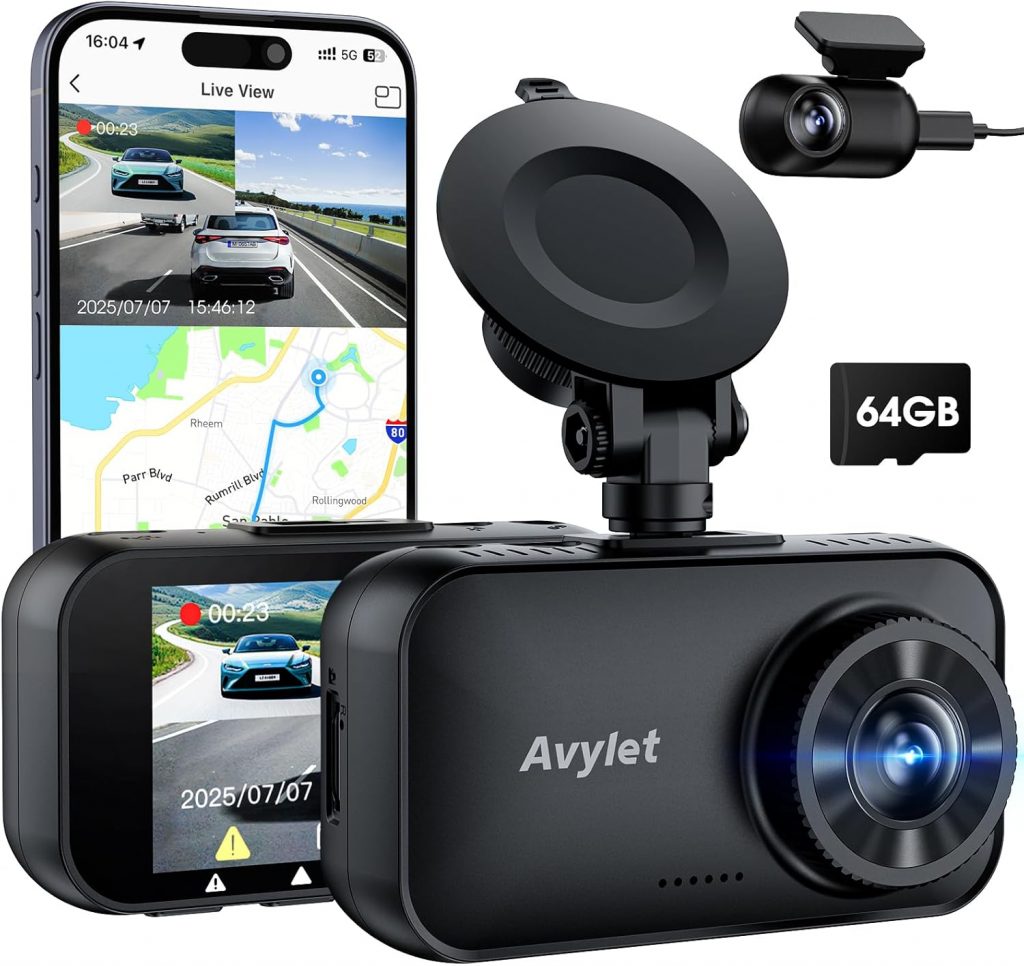 Avylet 4K/2.5K+1080P Dashcam Auto Vorne Hinten, 5GHz WiFi/APP Dual Kamera mit 64GB Card, ADAS Spurhalteassistent, Parküberwachung, externem GPS, Super Nachtsicht, WDR, G-Sensor, 170°+150° Weitwinkel69,98€ statt 119,99€➡️ https://www.amazon.de/dp/B0FD3Q96VP/?tag=preisfehlerheute-21