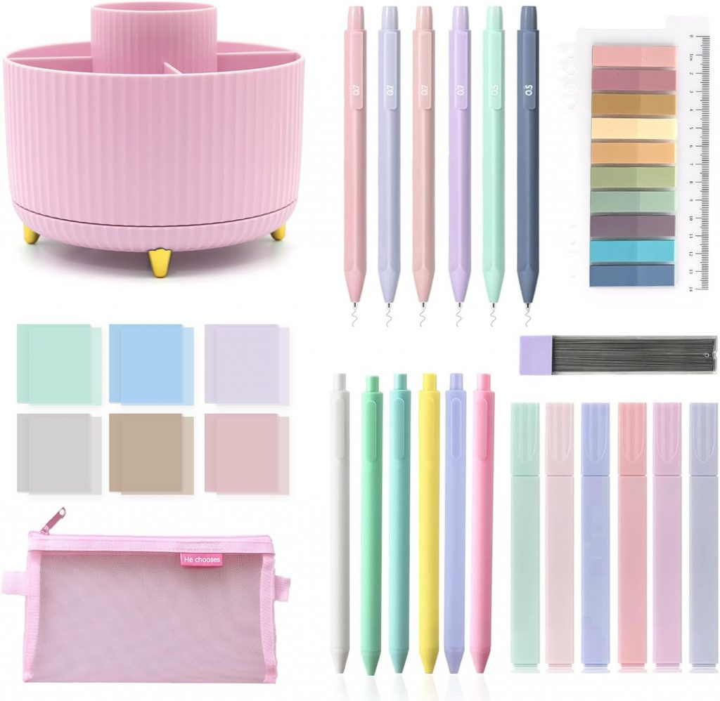 QpenguinBabies Ästhetisches Schulmaterial, um 360 ° drehbarer Bleistifthalter, Textmarker, Kugelschreiber, Druckbleistift, Haftnotizen, Register, Federmäppchen für Büro, Schule und Zuhause (Pink)2.99€ statt 13.99€➡️ https://www.amazon.de/dp/B0DSGY52DJ/?tag=preisfehlerheute-21